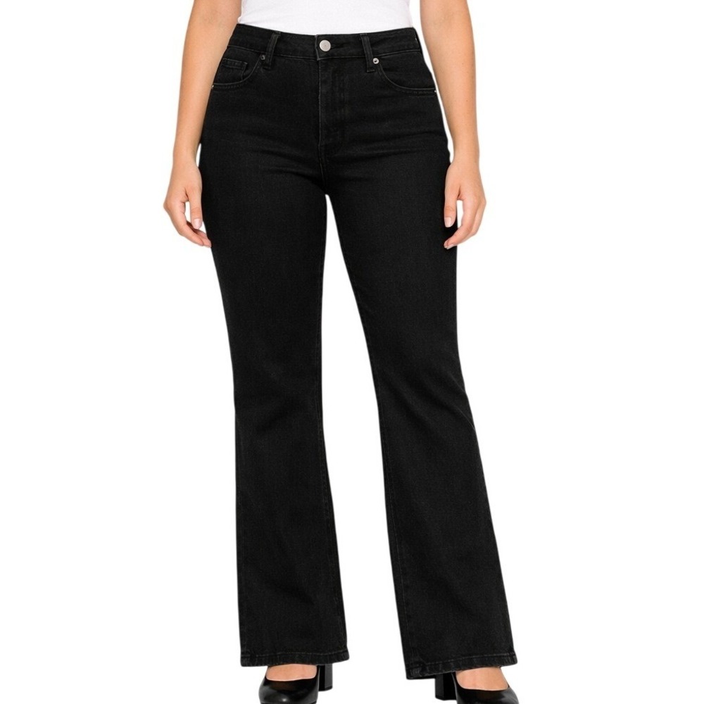 Old Navy Extra High-Rise Kicker Boot-Cut Black Jeans Size 10 Secret-Slim Pockets
